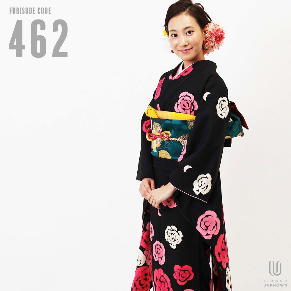 [レンタル] 【対応身長150-165cm】レンタル振袖フルセット-462