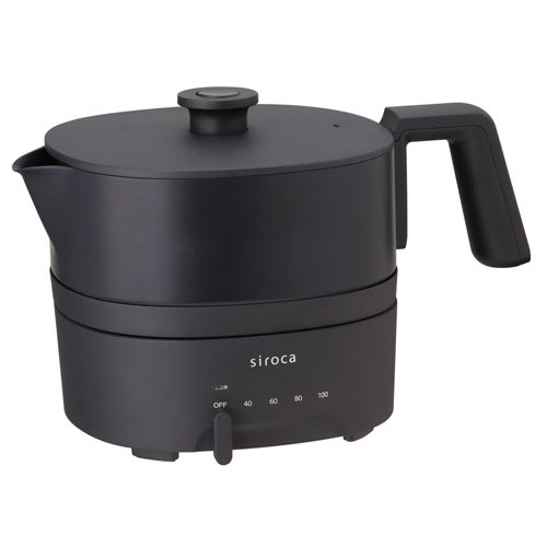 [レンタル] siroca おりょうりケトル ちょいなべ SK-M151 ブラック 丸洗い可/温度調整機能 - 2