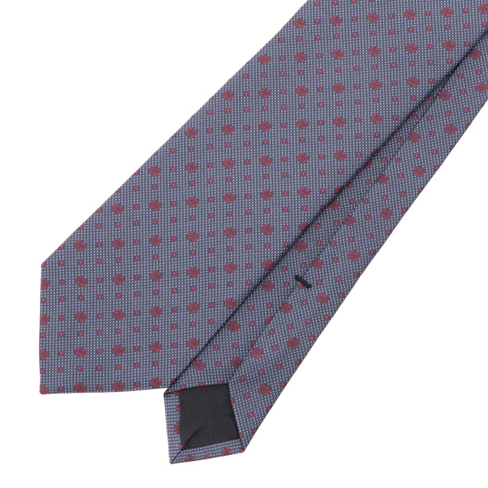 [レンタル] グッチ メンズネクタイ グレー GG＆ドット柄 グレー