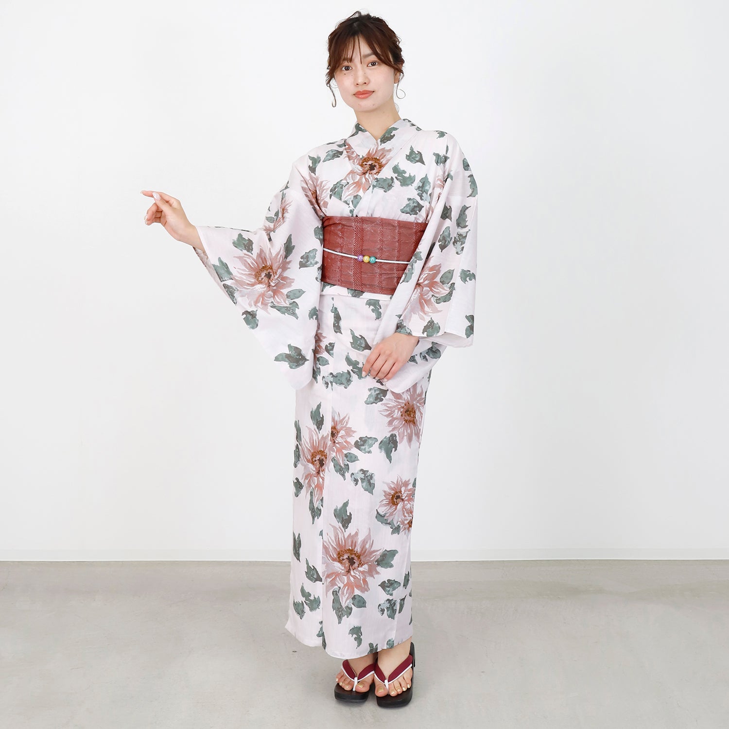 [レンタル] [2025新作]SION レディース浴衣 向日葵 フリーサイズの宅配レンタル - 3