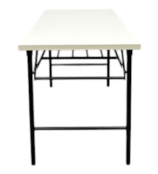 [レンタル] 折り畳みテーブル 棚付き W1500 D450 - 5