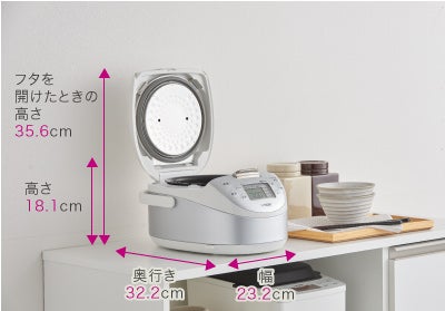[レンタル] [3合炊き] タイガー 炊きたて IH炊飯ジャー サテンホワイト JPF-A550-W - 3
