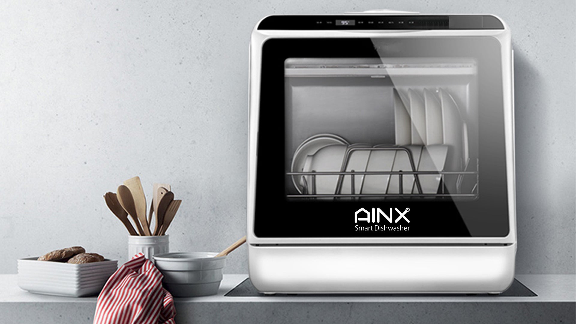 [レンタル] [～食器16点]AINX タンク式食器洗乾燥機 工事不要 Smart Dish Washer AX-S3W - 5