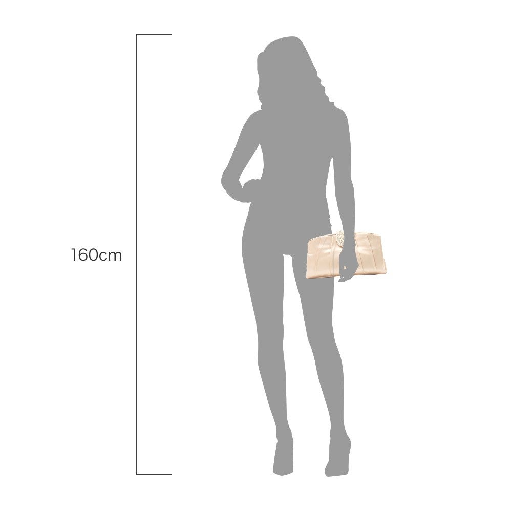 [レンタル] レディース パール＆ビジュー付き クラッチバッグ - 5