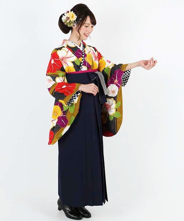 [レンタル] 【対応身長 165cm～173cm】卒業式 袴 レンタル フルセット 女性 袴セット-1516の宅配レンタル - 5