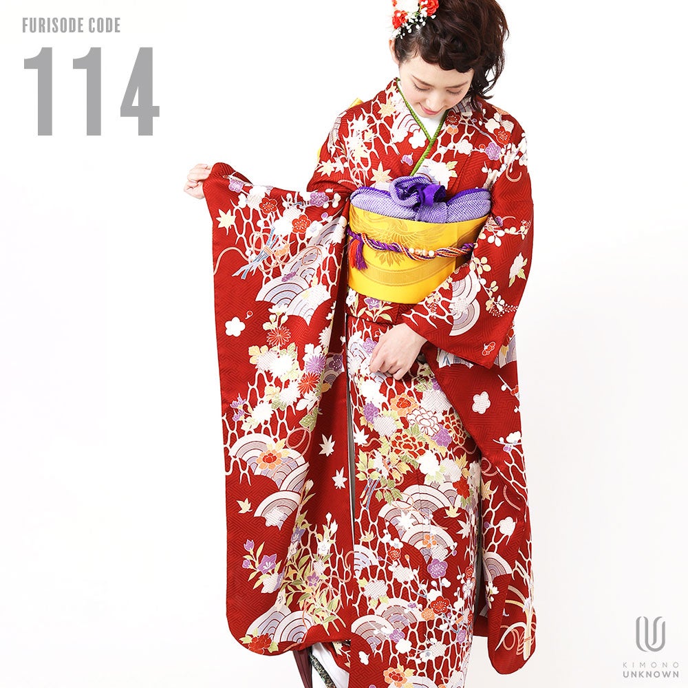 [レンタル] 【対応身長155-170cm】レンタル振袖フルセット-114