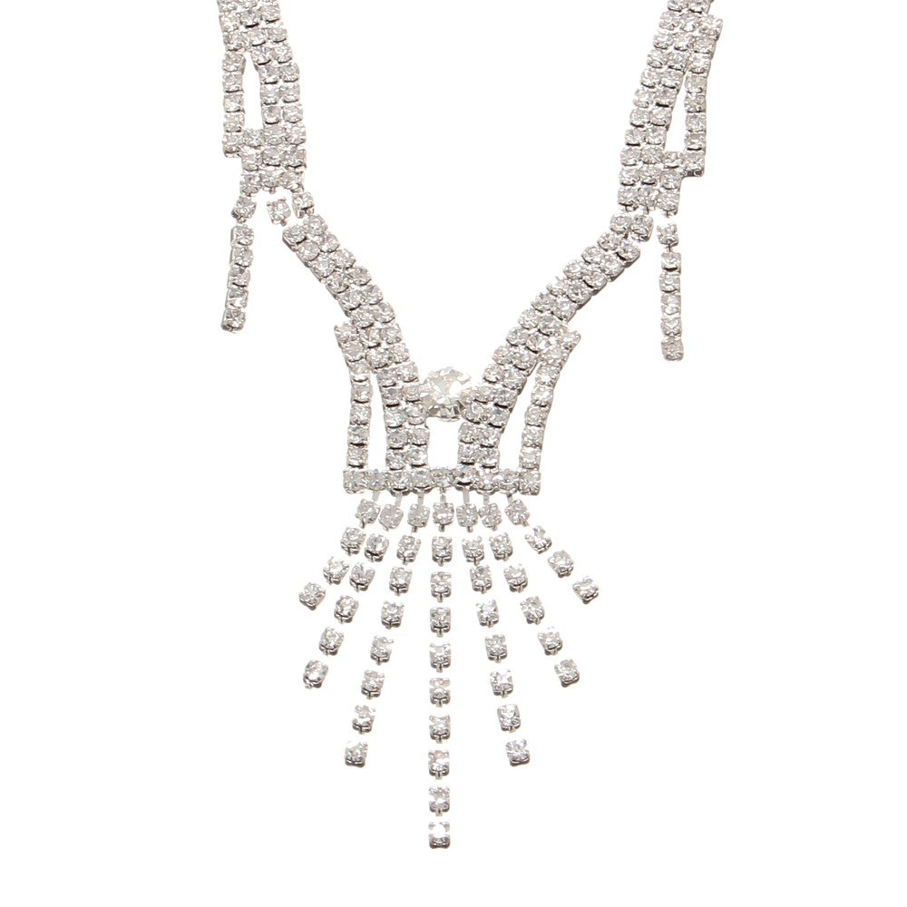 [レンタル] レディース ゴージャス ラインストーン ネックレス＆ピアスの宅配レンタル - 3