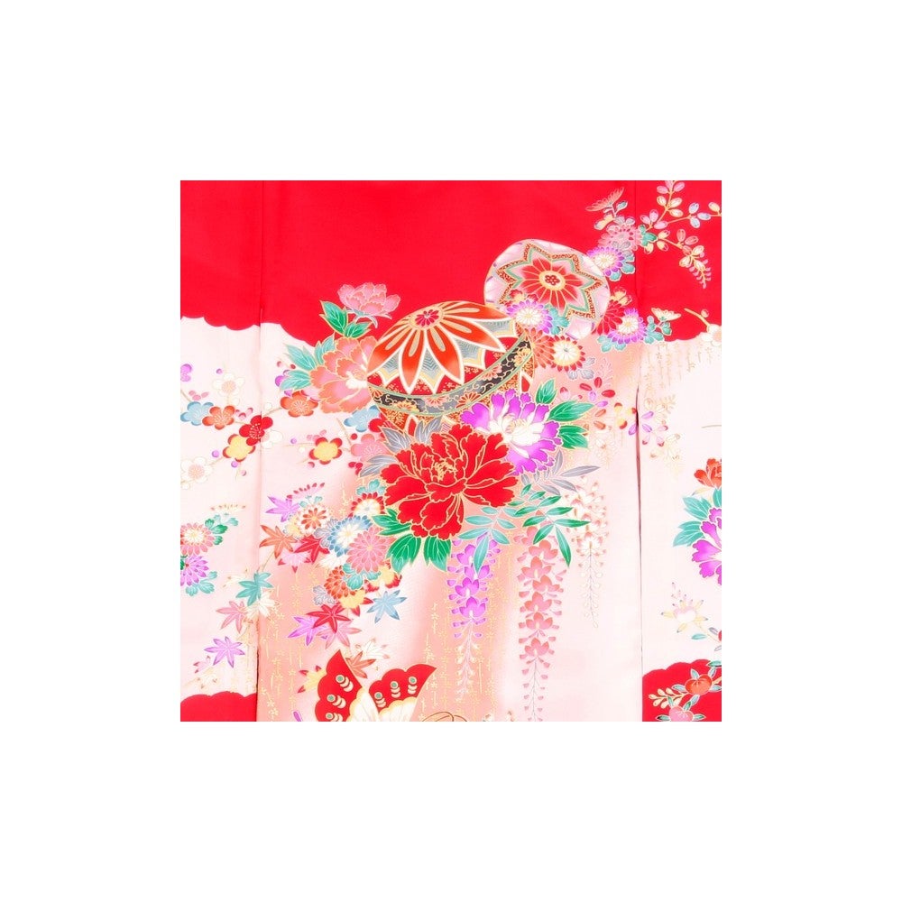 [レンタル] 女の子 お宮参り 産着レンタル6点フルセット 正絹 可憐 舞蝶の宅配レンタル - 3