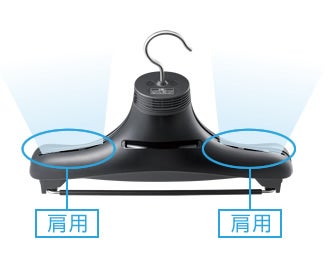 [レンタル] パナソニック 脱臭ハンガー ナノイーX搭載 ブラック MS-DH100-K - 3