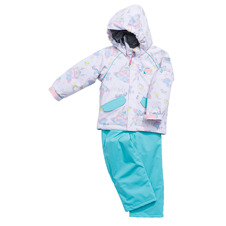 [レンタル] オンヨネ(ONYONE) キッズ スキー・スノボウェア 上下セット ユニコーン柄×グリーン (100cm～120cm)の宅配レンタル - 2