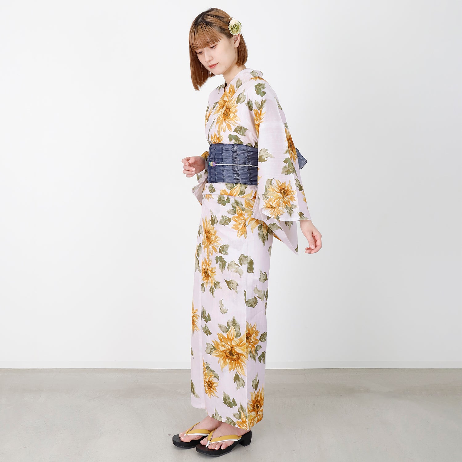 [レンタル] [2025新作]SION レディース浴衣 向日葵 フリーサイズの宅配レンタル - 4