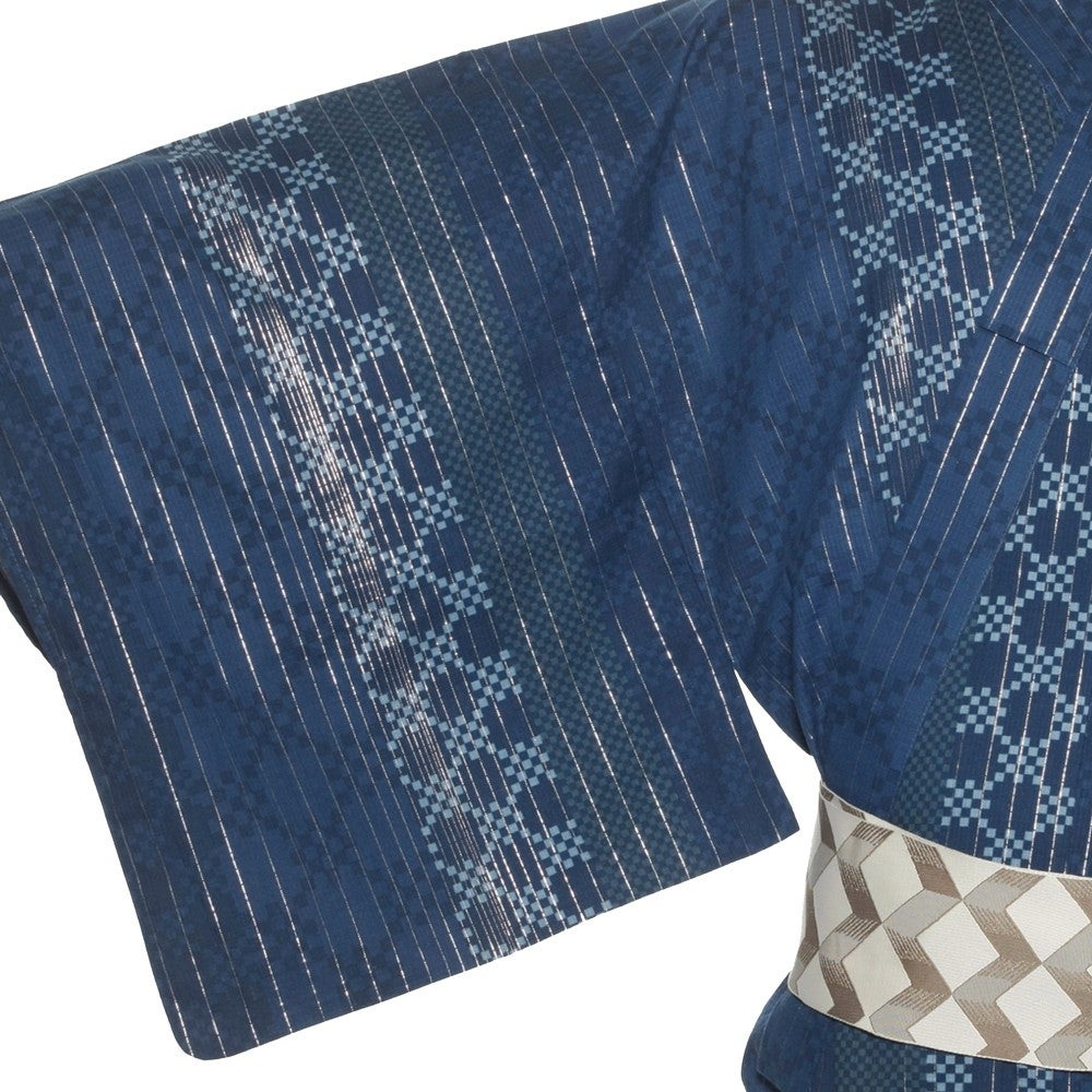 [レンタル] リョウコ・キクチ(R.KIKUCHI) メンズ浴衣 フルセット 格子柄 身長目安175cm・180cmの宅配レンタル - 6