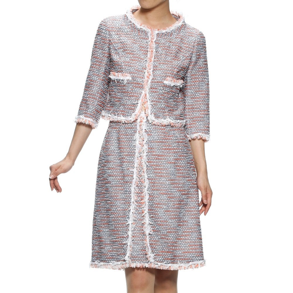 [レンタル] ルネ セレモニースーツ2点セット(ジャケット+スカート) ベージュ / ブルー / グレー / ホワイト / オレンジ / ネイビー / ピンクの宅配レンタル - 43