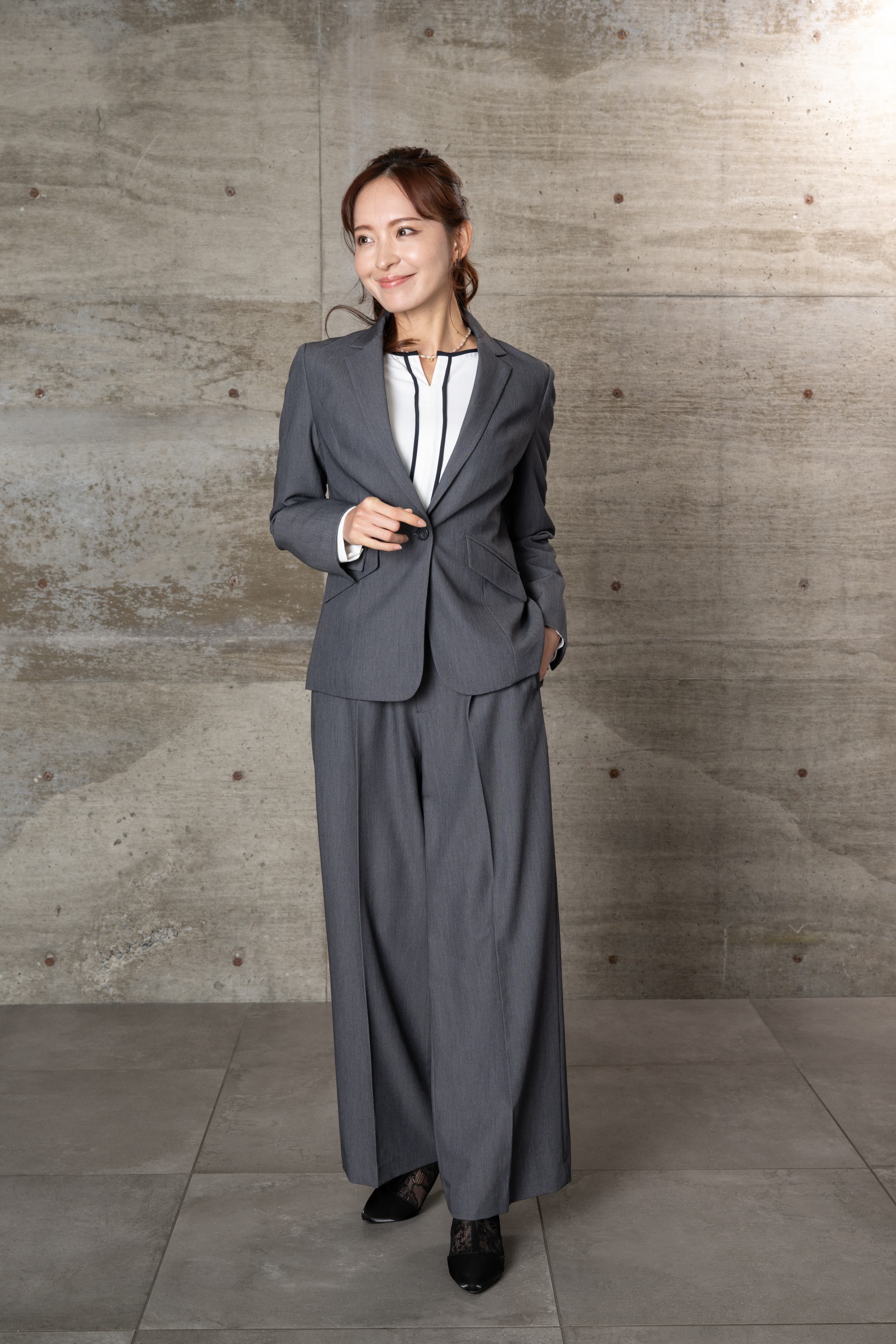 [レンタル] BELINDA DE CAPRIS テーラードジャケット ワイドパンツ2P レディーススーツの宅配レンタル - 8