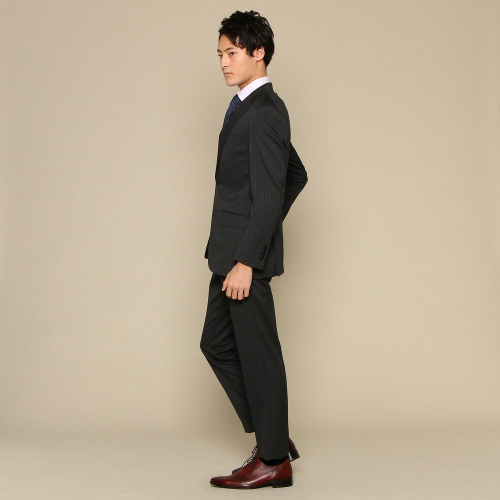 [レンタル] バーニーズ・ニューヨーク ストライプ メンズスーツ2点セット(ジャケット+パンツ) グレーの宅配レンタル - 3