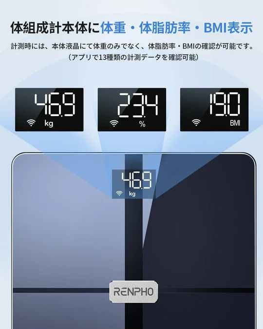 [レンタル] レンフォ(RENPHO) WBE28 Wifi連動体組成計 - 3