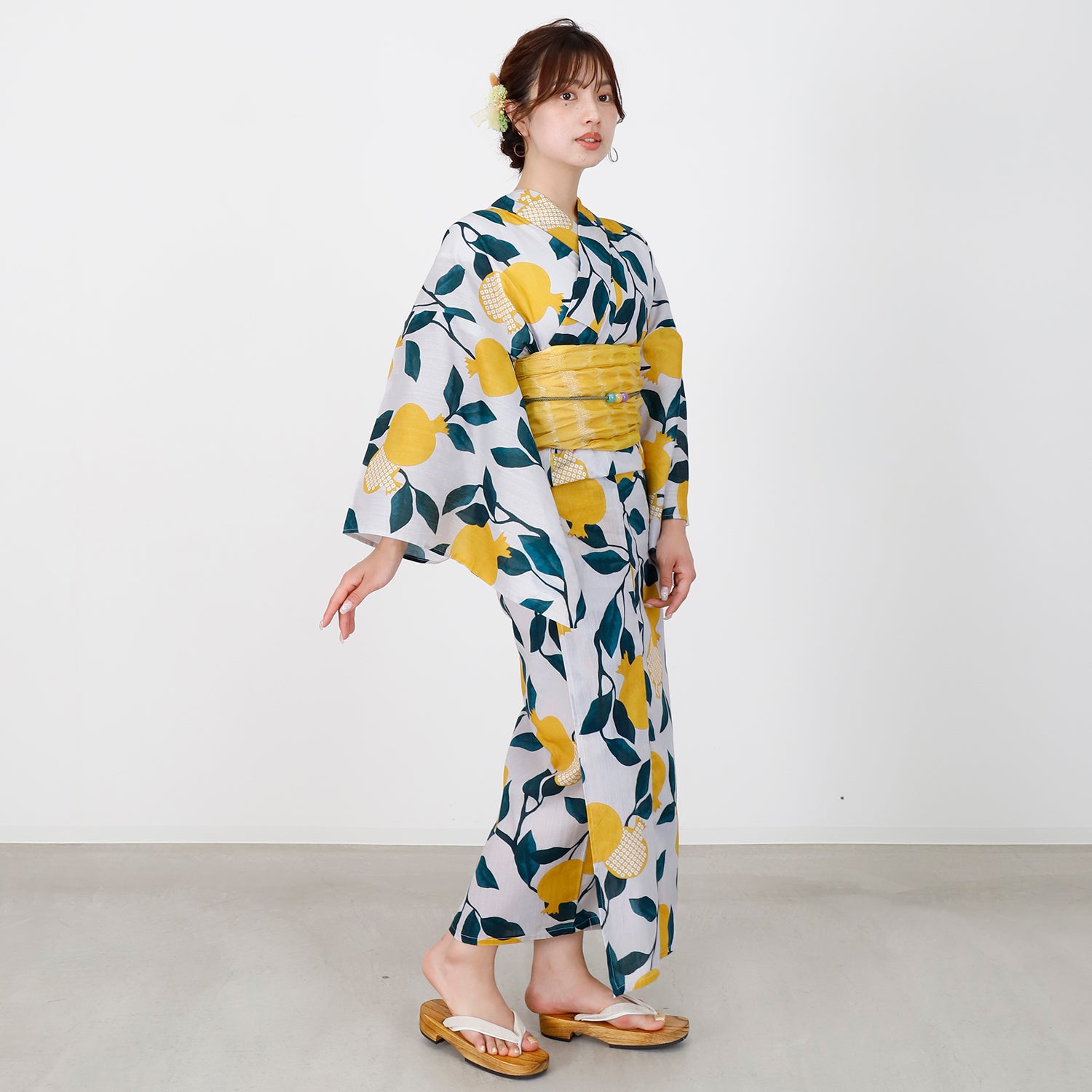 [レンタル] [2025新作]SION レディース浴衣 葉模様 フリーサイズの宅配レンタル - 4