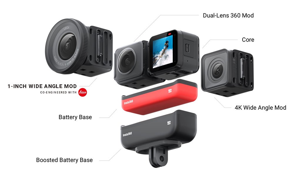 [レンタル] Insta360 ONE R ツイン版 360度モジュール + 4K広角モジュール - 2