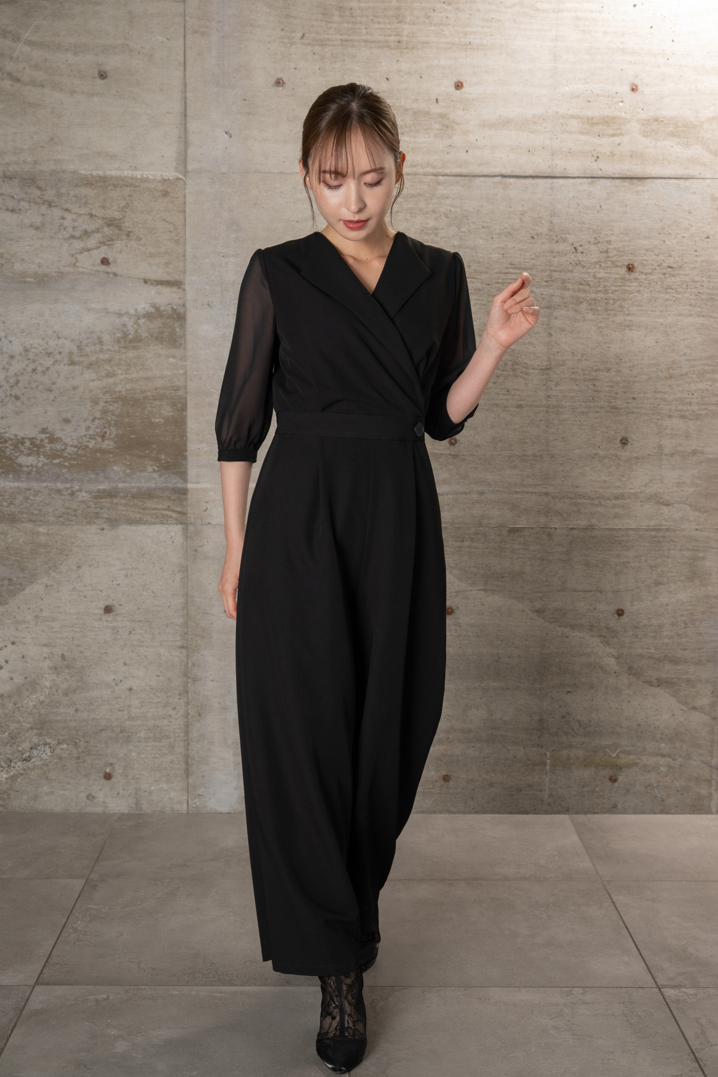 [レンタル] BELINDA DE CAPRIS カシュクール袖シフォンオールインワン パンツドレスの宅配レンタル - 2