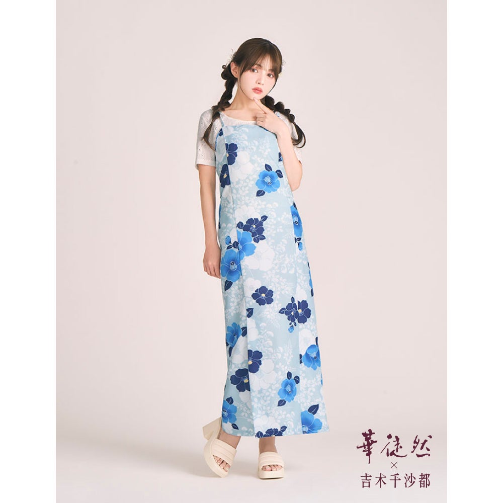 [レンタル] [2025新作]京都丸紅 華徒然×吉木千沙都 レディース浴衣 セパレート フルセット 椿 フリーサイズの宅配レンタル - 2