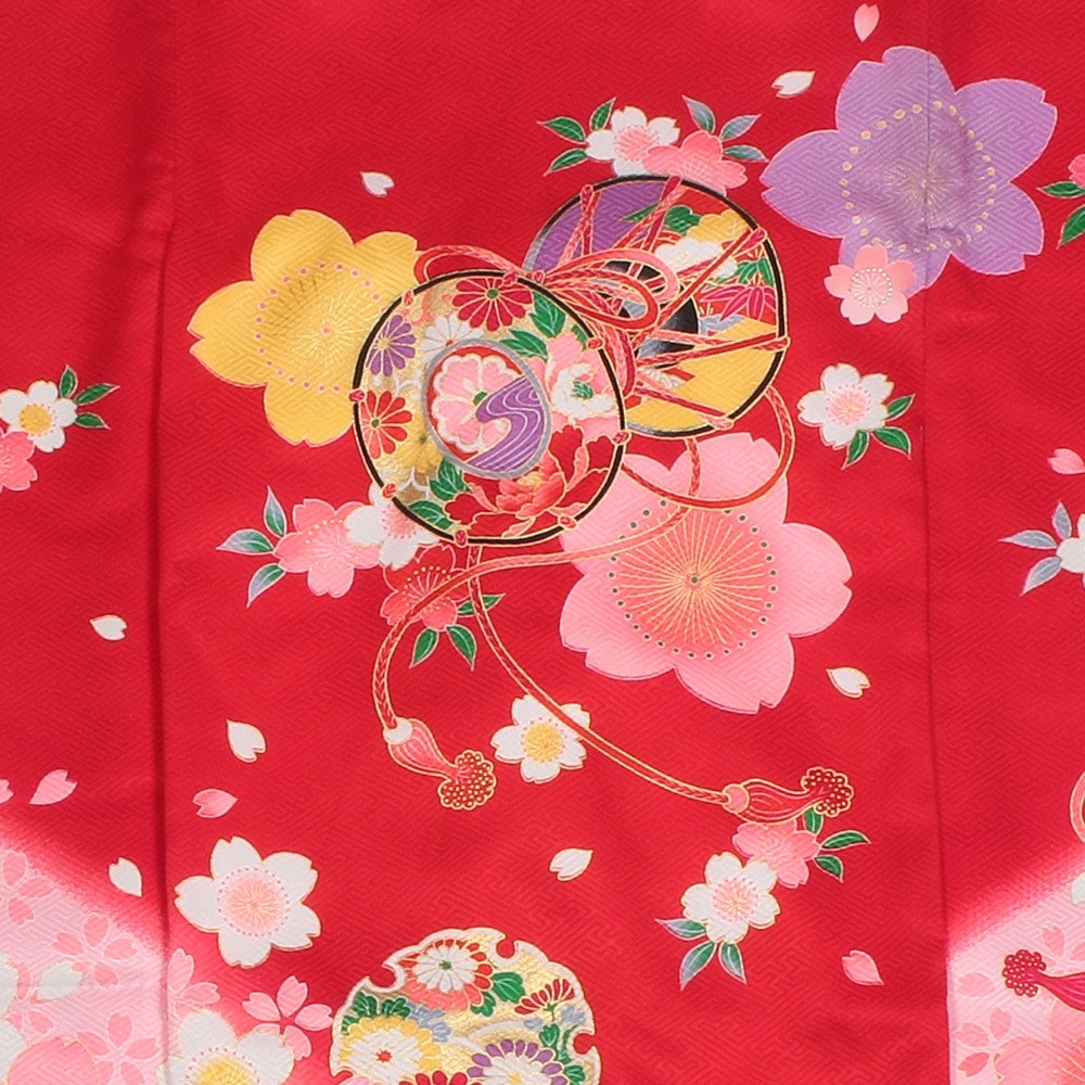 [レンタル] 女の子 お宮参り 産着レンタル6点フルセット 正絹 小太鼓 鞠の宅配レンタル - 3