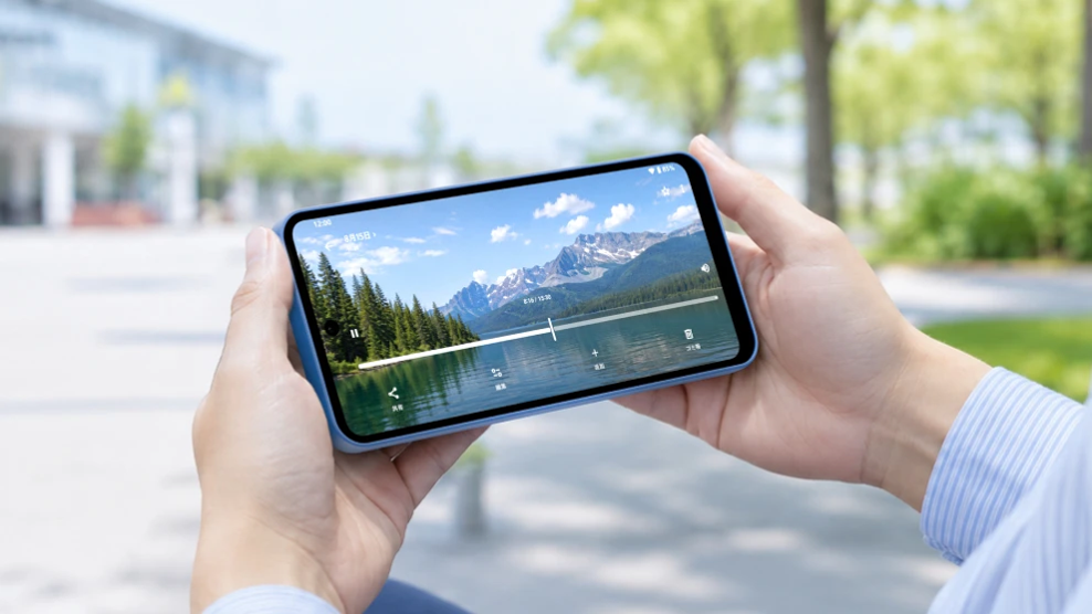 シャープ AQUOS wish6 横向きで動画を視聴する利用イメージ - 13