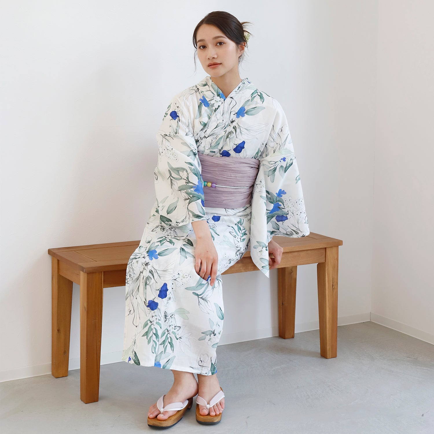 [レンタル] [2025新作]SION レディース浴衣 花柄 フリーサイズの宅配レンタル - 2