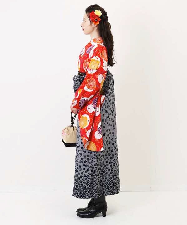 [レンタル] 【対応身長 157cm～165cm】卒業式 袴 レンタル フルセット 女性 袴セット-1042の宅配レンタル - 3