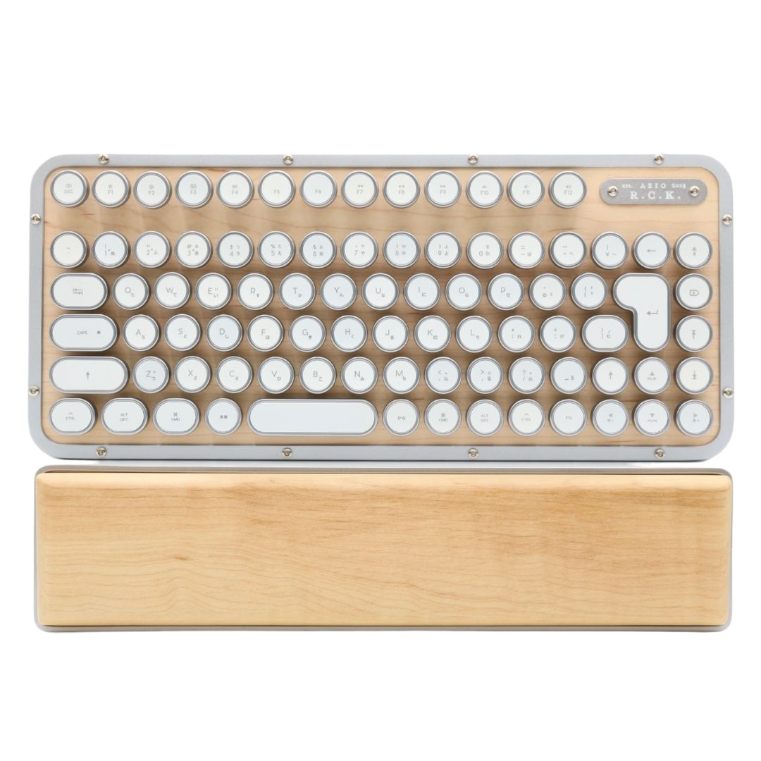 AZIO レトロクラシック・コンパクトキーボード MK-RCK-W-02-JP［Bluetooth・USB /有線・ワイヤレス］