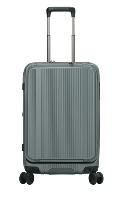 [レンタル] [3-5泊向けサイズ]BERMAS INTER CITY BS No.60556 フロントオープン 54L/拡張時62L 57cm ハードスーツケース アイスランドグリーン