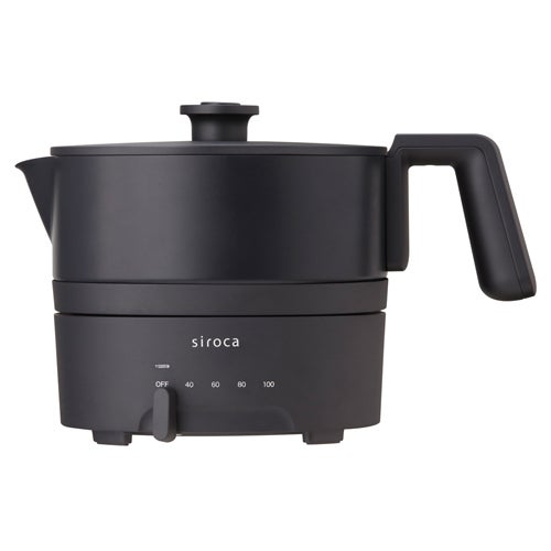 siroca おりょうりケトル ちょいなべ SK-M151 ブラック 丸洗い可/温度調整機能