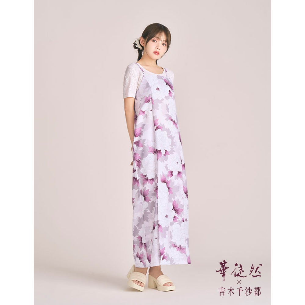 [レンタル] [2025新作]京都丸紅 華徒然×吉木千沙都 レディース浴衣 セパレート フルセット 牡丹 フリーサイズの宅配レンタル - 2