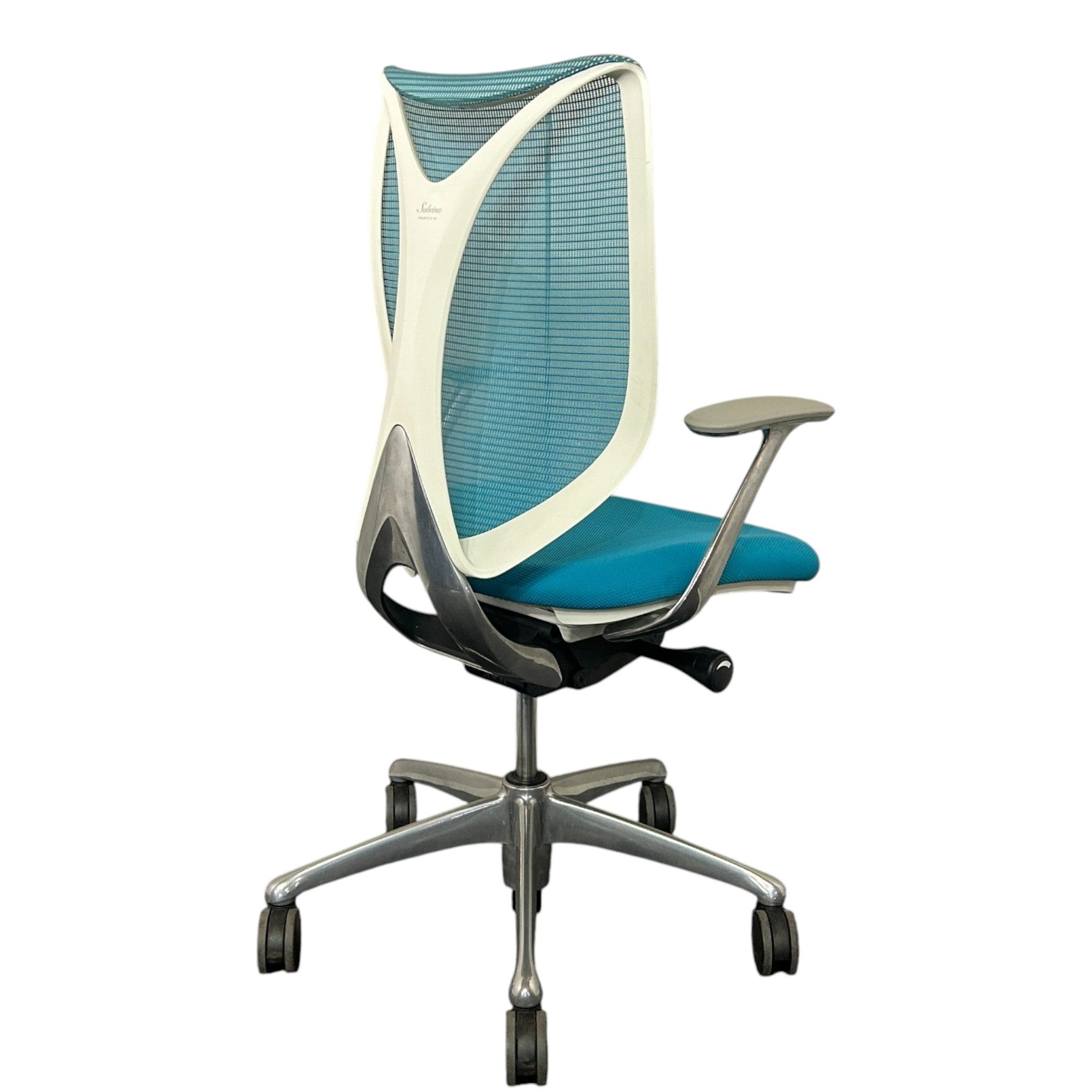 [レンタル] オカムラ サブリナ ハイバック 固定肘 ブルーグリーン ポリッシュ C844BW-FSZ6 オフィスチェア - 5
