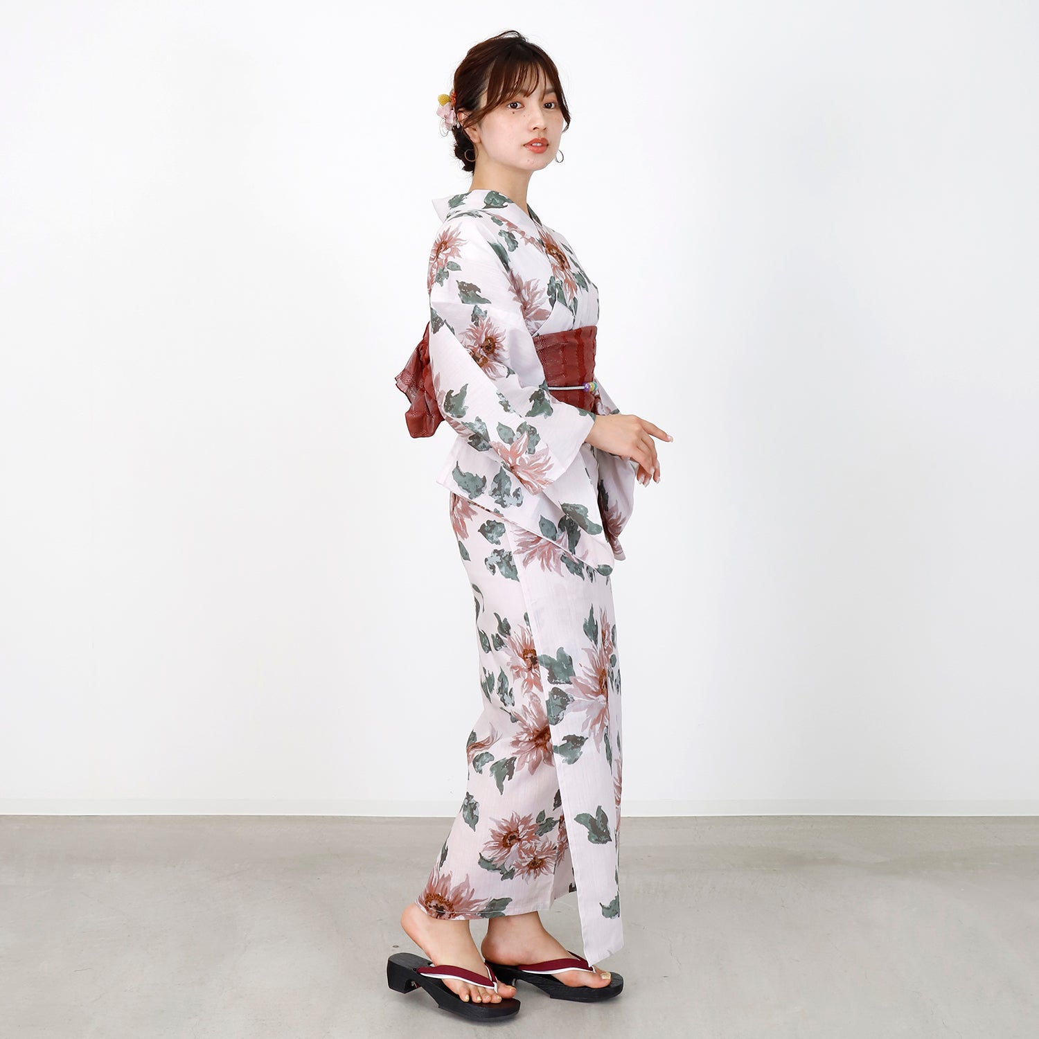 [レンタル] [2025新作]SION レディース浴衣 向日葵 フリーサイズの宅配レンタル - 4