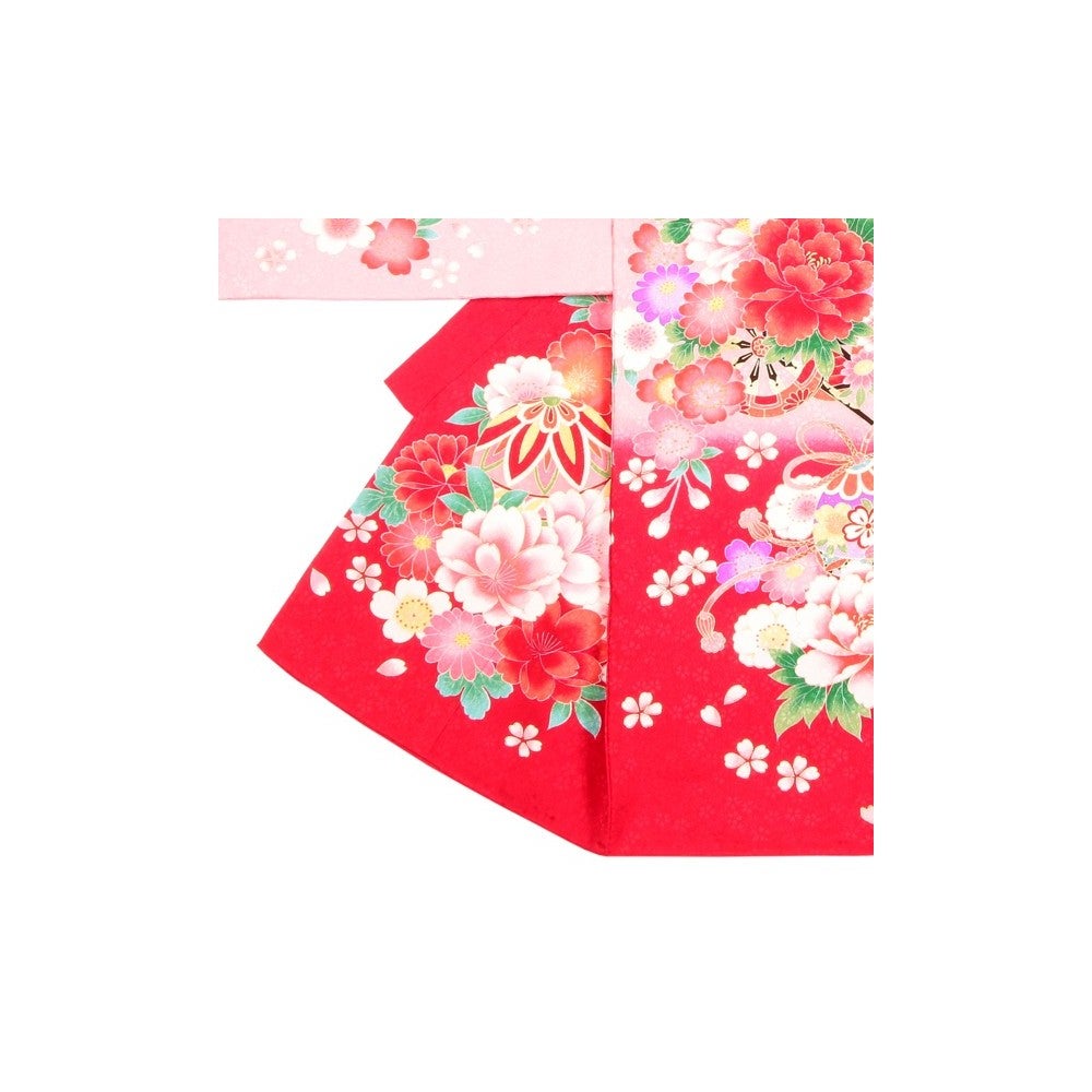 [レンタル] 女の子 お宮参り 産着レンタル6点フルセット 正絹 優雅 花々の宅配レンタル - 2