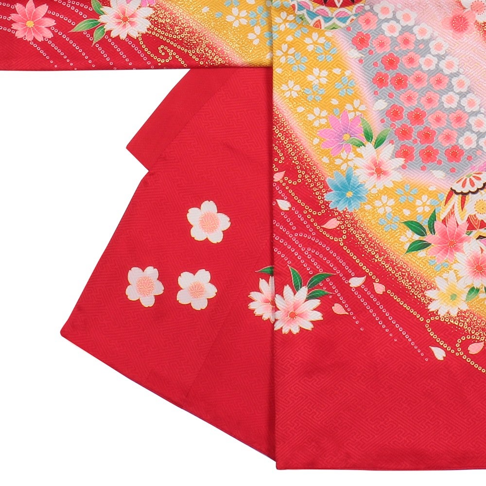 [レンタル] 女の子 お宮参り 産着レンタル6点フルセット 正絹 水流 金の宅配レンタル - 2