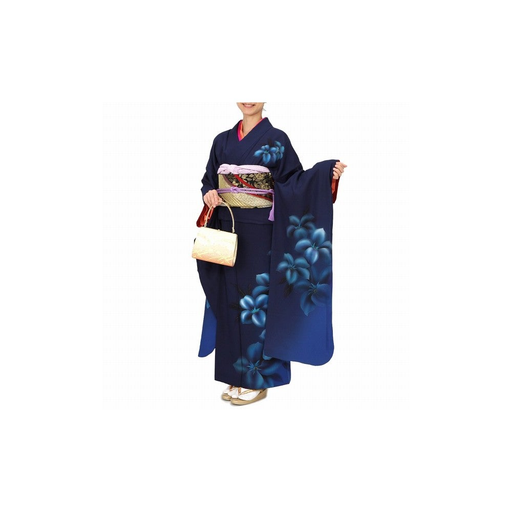 [レンタル] 振袖 大花柄 Mサイズ(レッド×ブラック,レッド) / Lサイズ(ネイビー)の宅配レンタル - 2