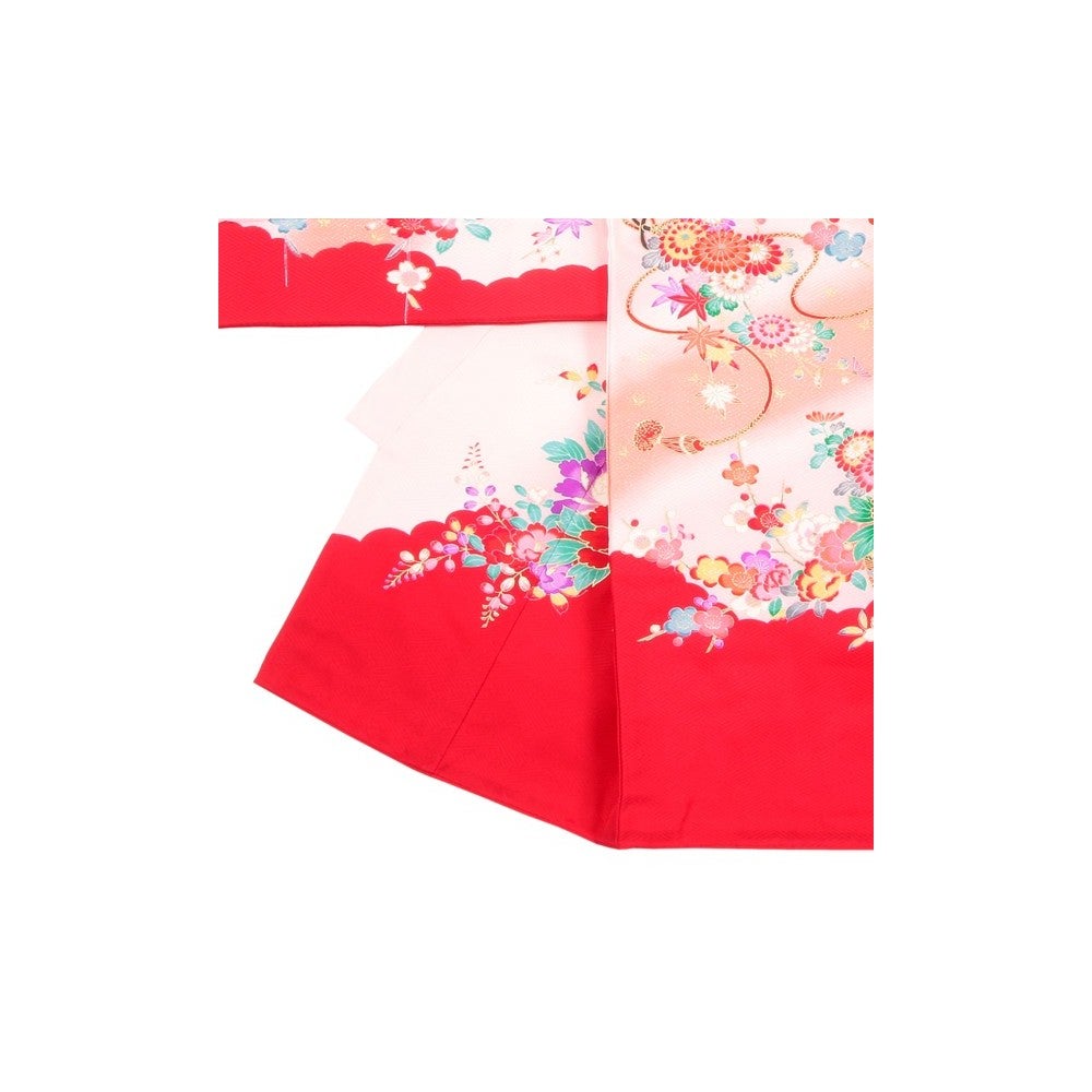 [レンタル] 女の子 お宮参り 産着レンタル6点フルセット 正絹 花車 優雅の宅配レンタル - 2