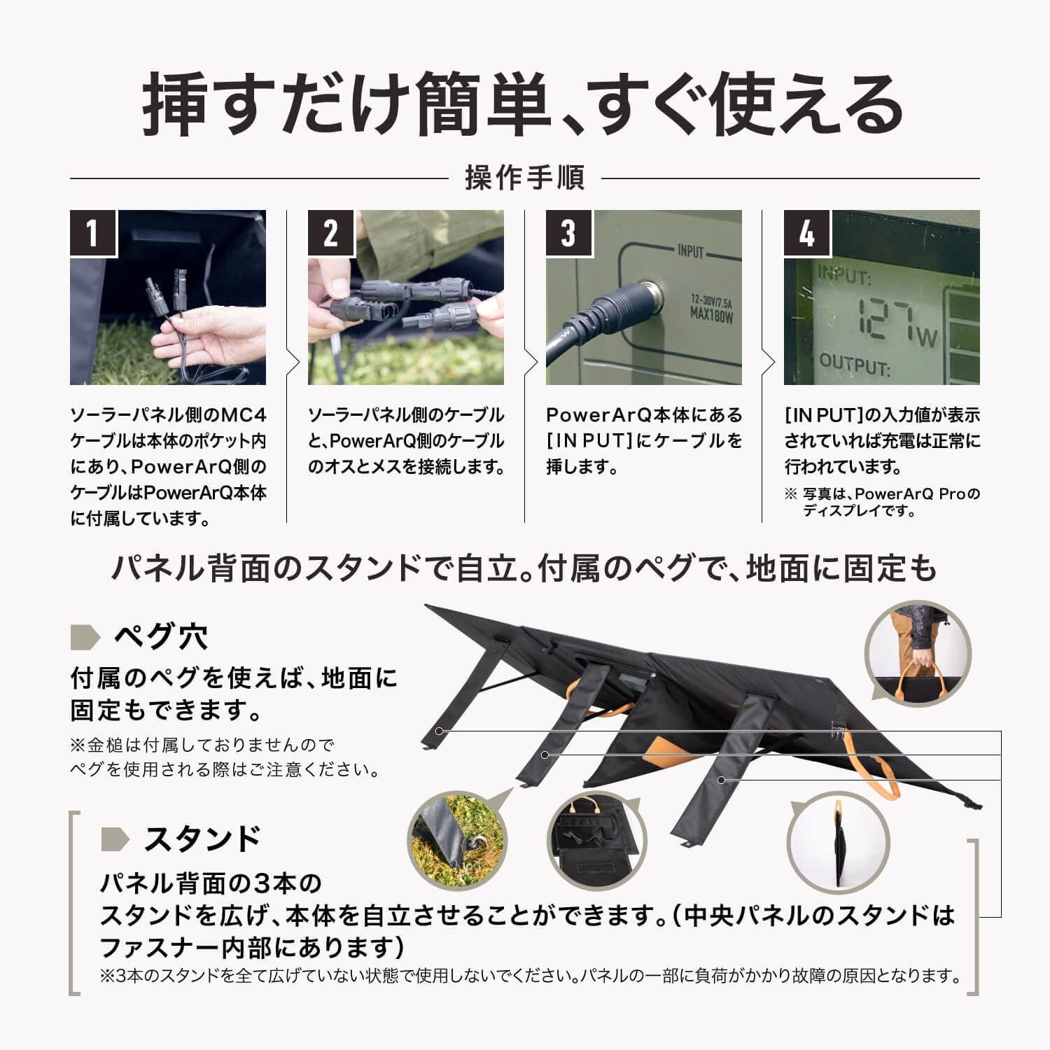 [レンタル] 加島商事 PowerArQ Solar 210W ソーラーパネル 折りたたみ式 - 2