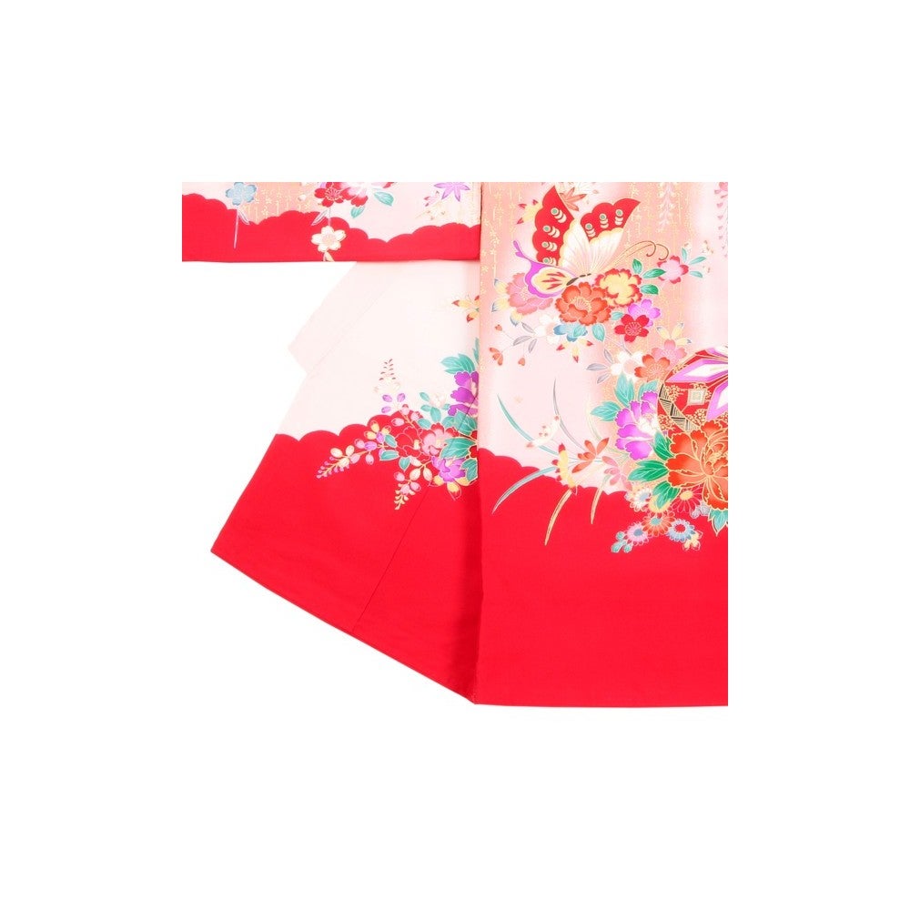 [レンタル] 女の子 お宮参り 産着レンタル6点フルセット 正絹 可憐 舞蝶の宅配レンタル - 2