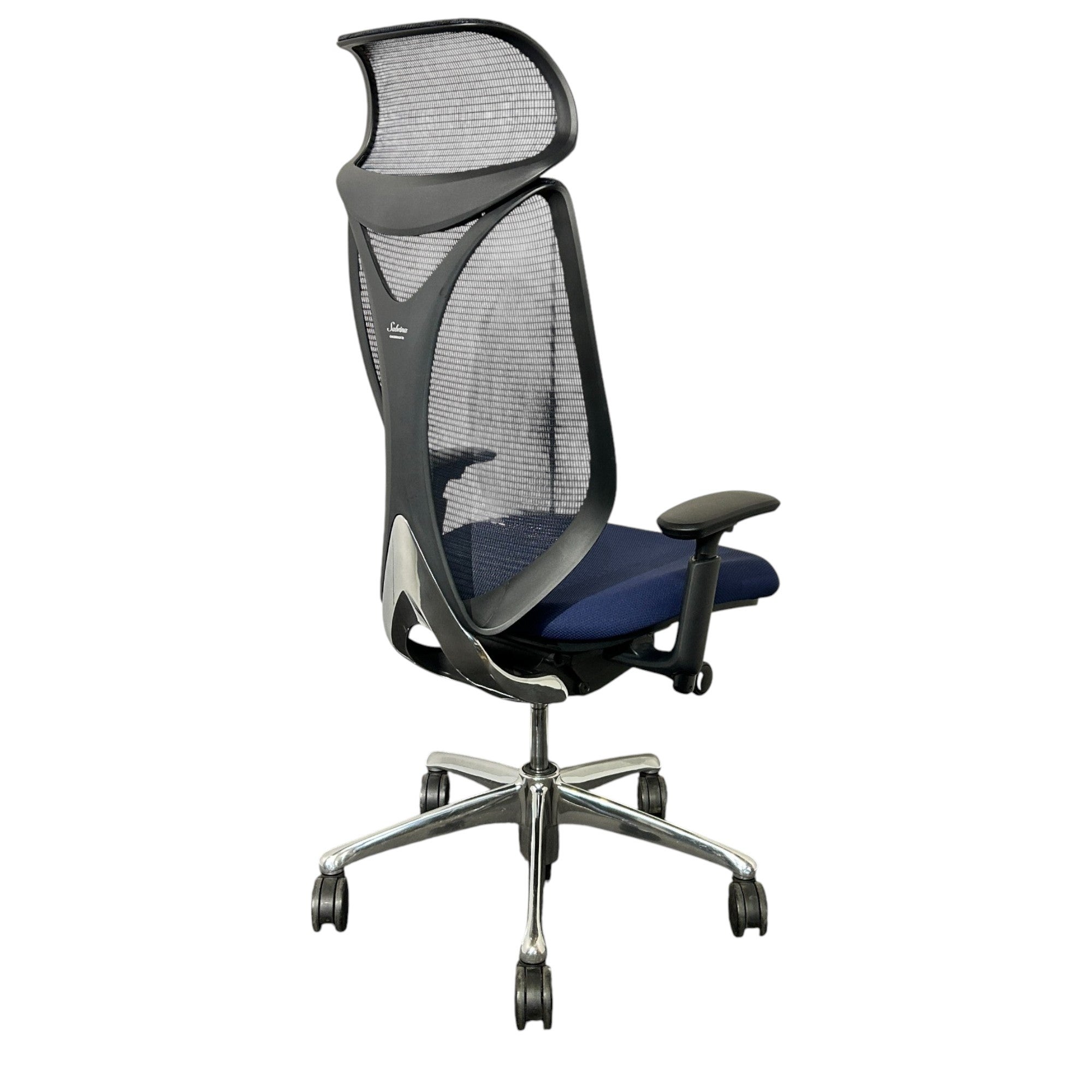 [レンタル] オカムラ サブリナ エクストラハイバック 可動肘 ダークブルー ブラック ポリッシュ C855BR-FSZ4 オフィスチェア - 5