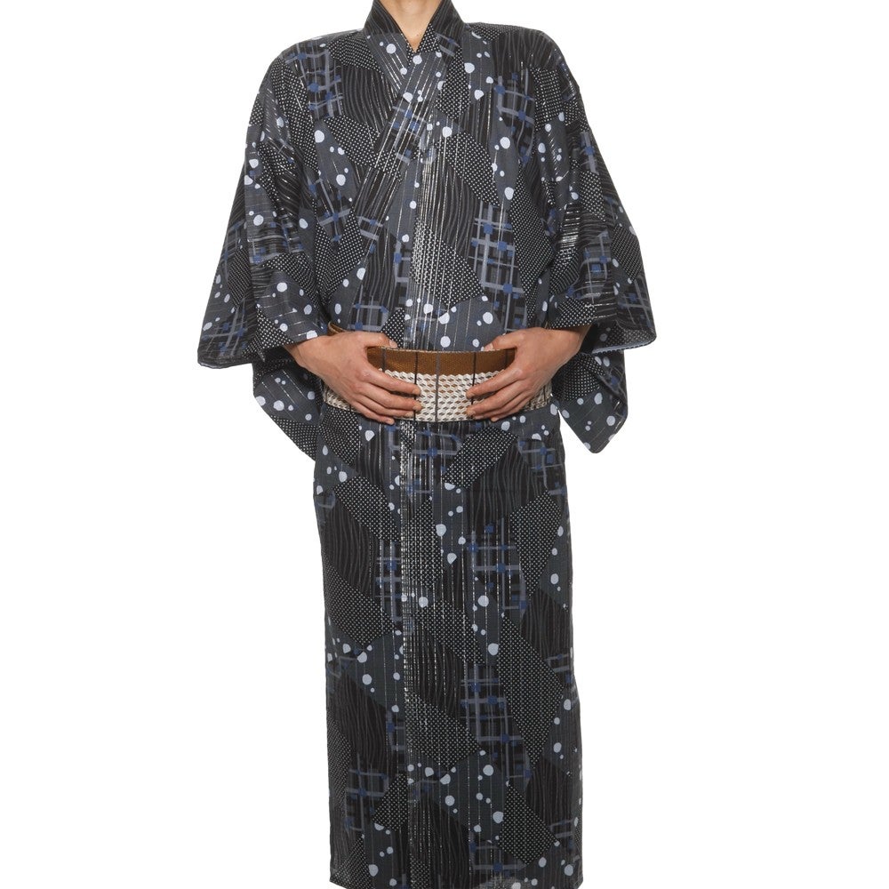 [レンタル] リョウコ・キクチ(R.KIKUCHI) メンズ浴衣 フルセット 格子柄 身長目安175cm・180cmの宅配レンタル - 9