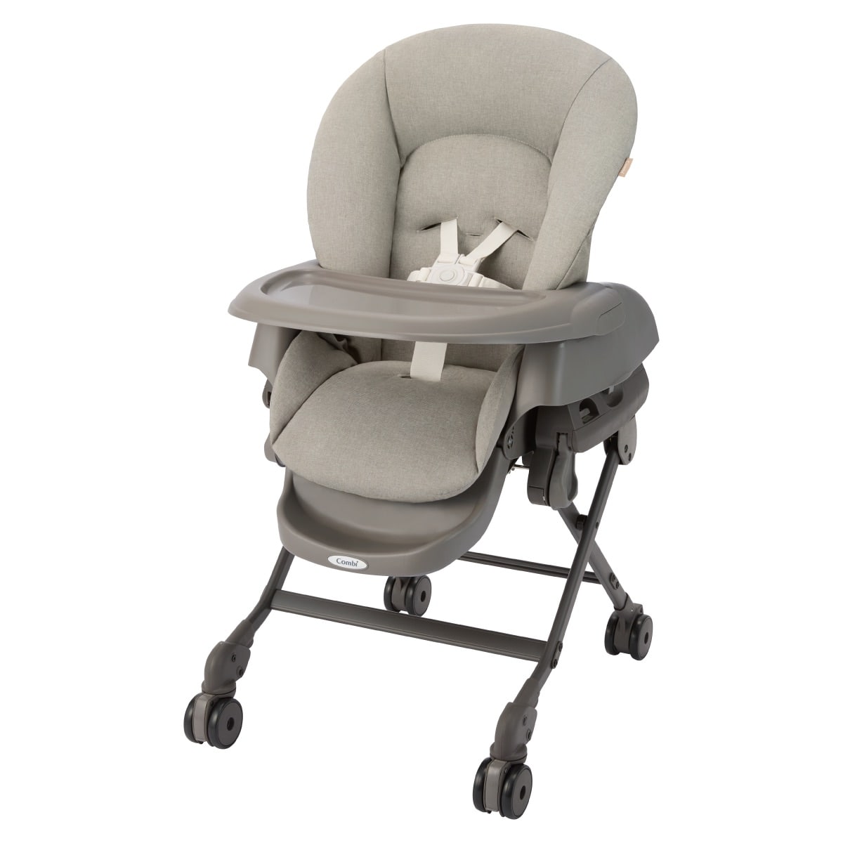 [レンタル] 【手動】コンビ ネムリラ plusエッグショック CS ベビーラック/ハイローチェア サンドベージュ