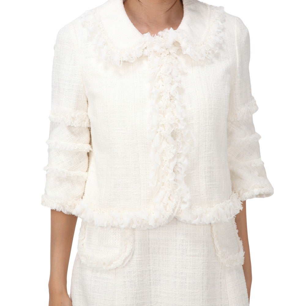 [レンタル] トゥービーシック セレモニースーツ2点セット(ジャケット+ワンピース) ホワイト / ベージュの宅配レンタル - 4