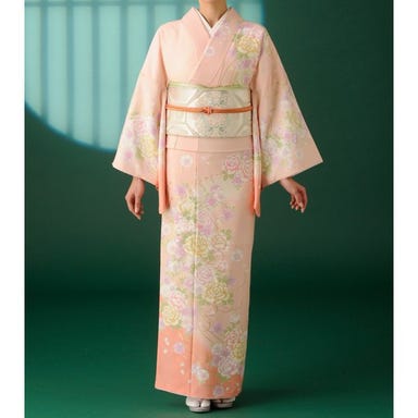訪問着セット 牡丹柄 桜柄 ピンク