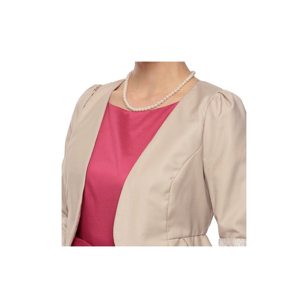 [レンタル] レディース 裏レース ノーカラー ペプラムライン 7分袖 ボレロジャケットの宅配レンタル - 15