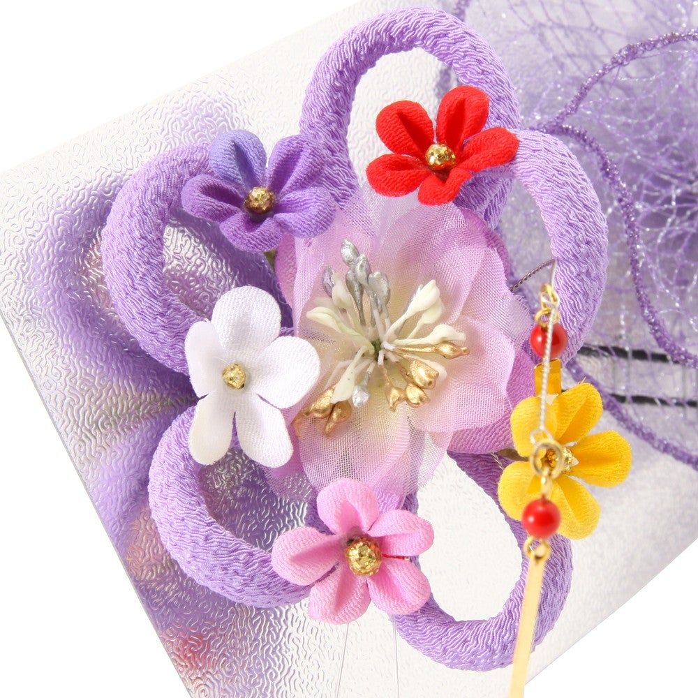 [レンタル] 七五三/節句 和装髪飾り 花かんざし (パープル)の宅配レンタル - 2