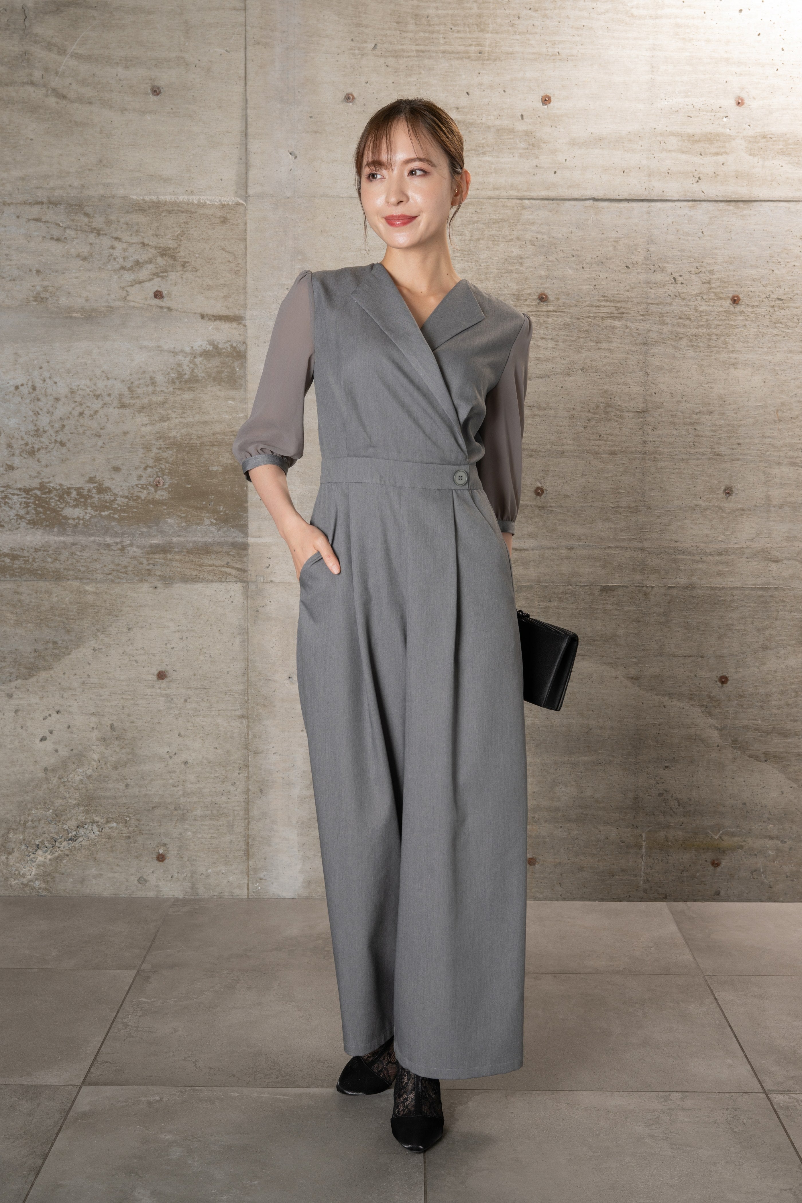 [レンタル] BELINDA DE CAPRIS カシュクール袖シフォンオールインワン パンツドレスの宅配レンタル - 12