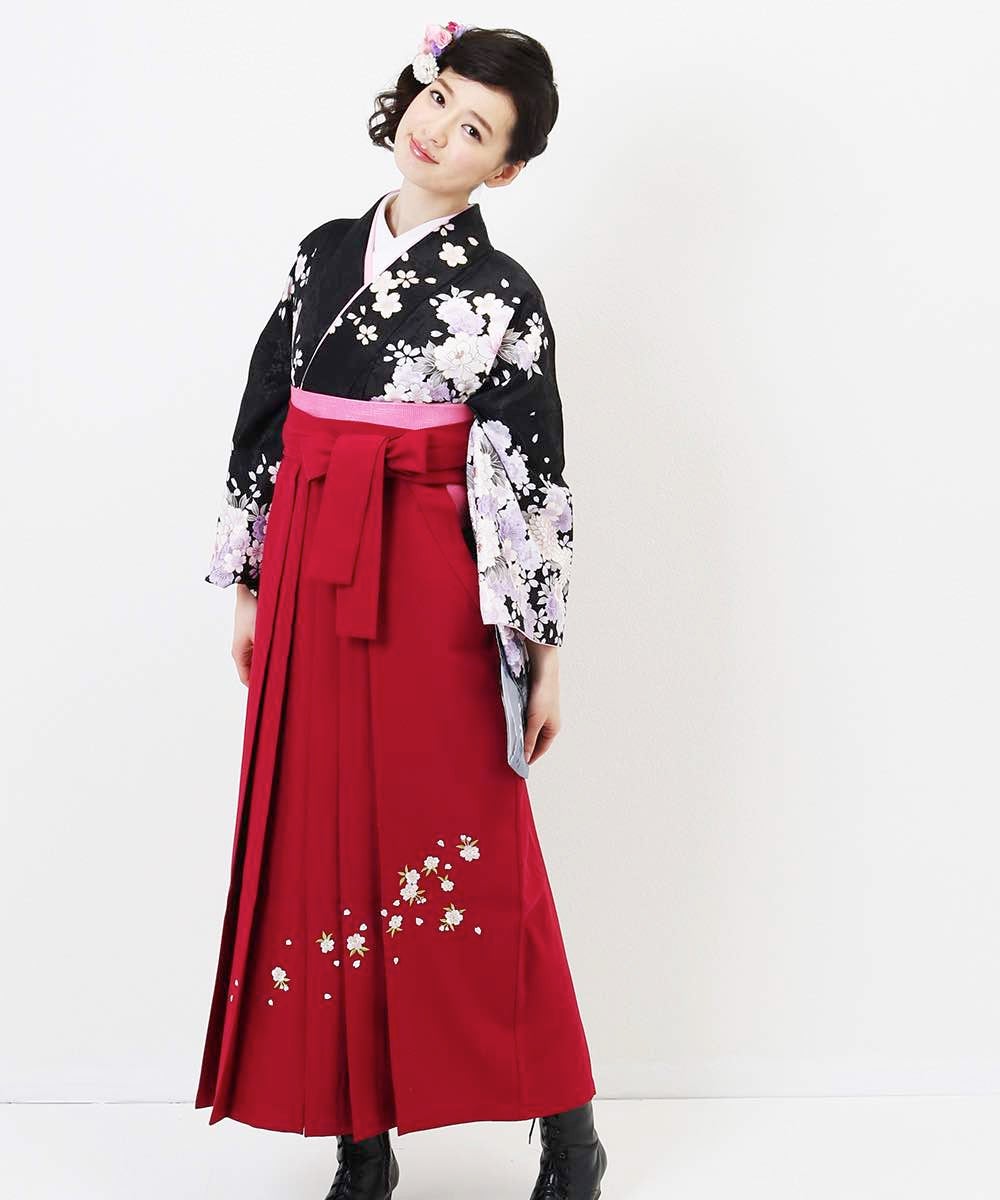 [レンタル] 【対応身長157cm～165cm】卒業式 袴 レンタル フルセット 女性 袴セット-828の宅配レンタル - 10