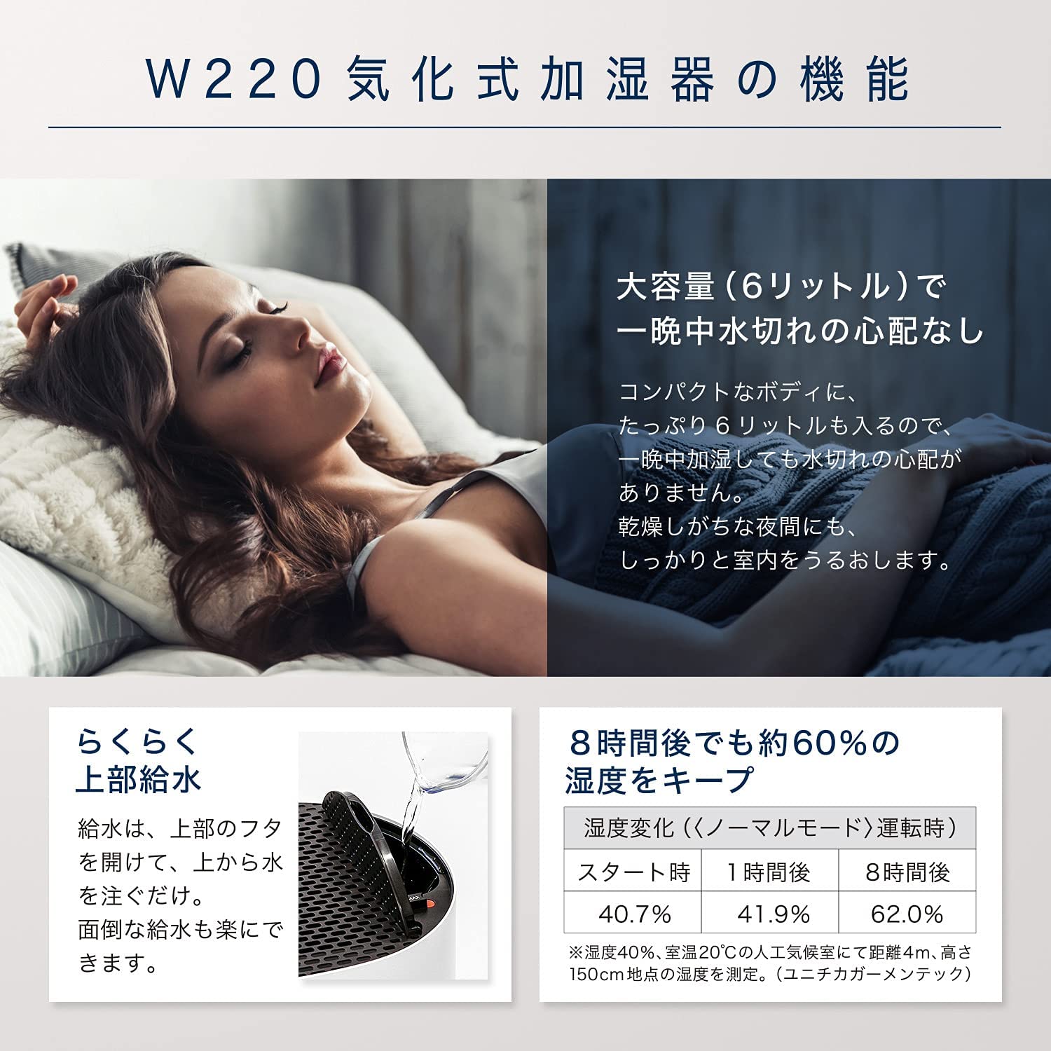 レンタル] BONECO HEALTHY AIR 気化式加湿器 W220 (プレハブ/最大10畳